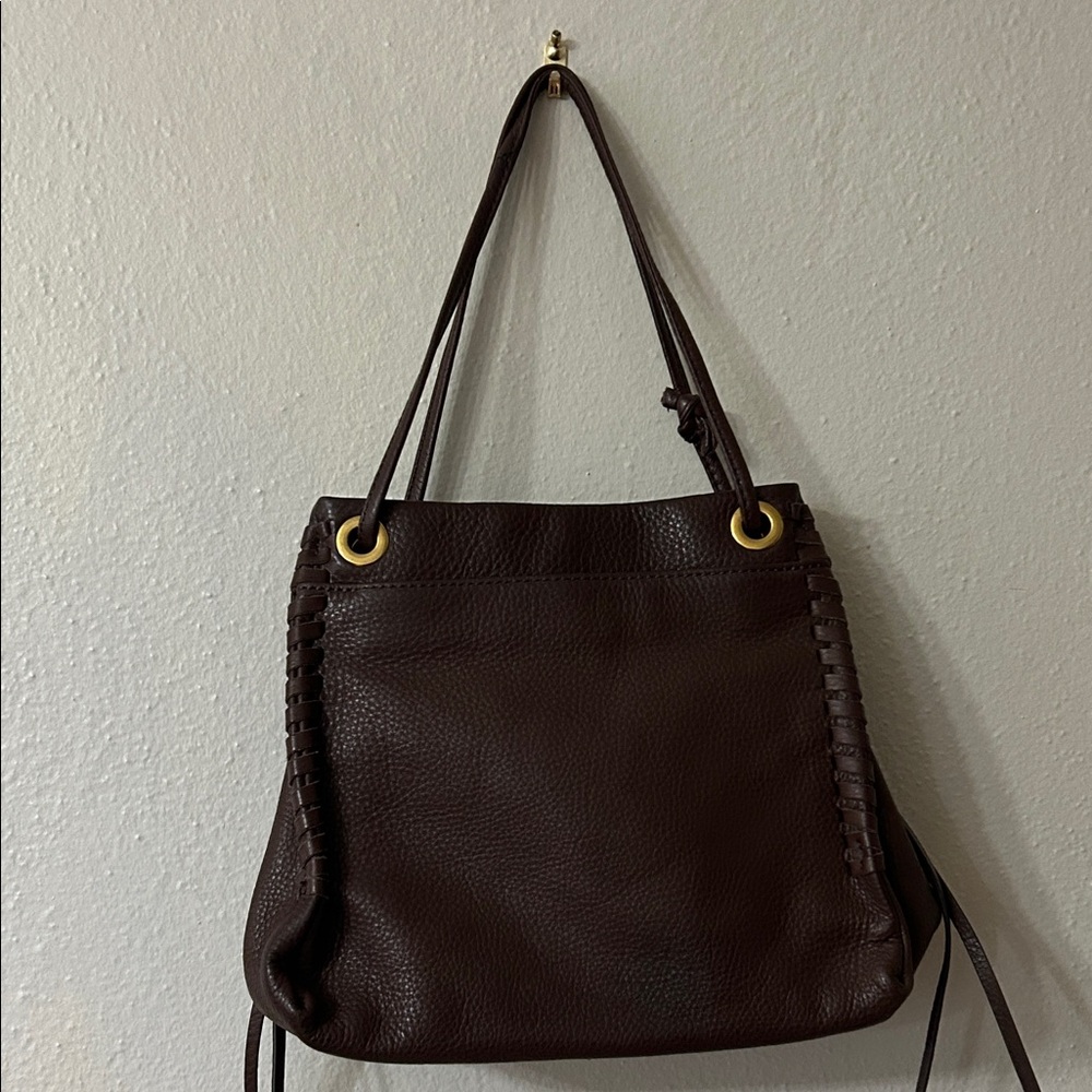 HOBO Small Dark Brown Leather Shoulder Bag